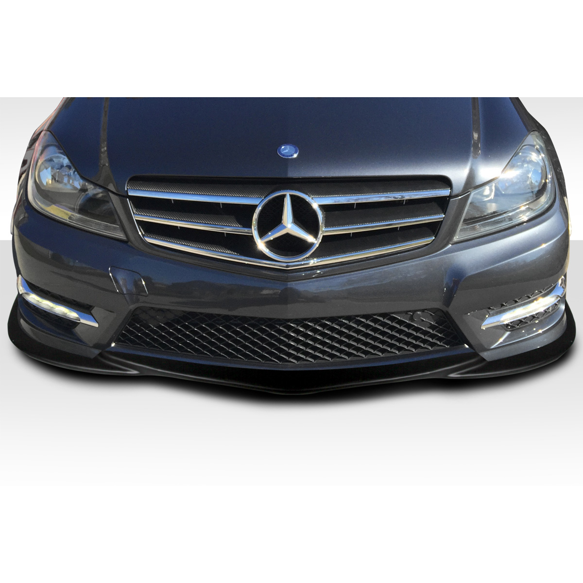 Modify your Mercedes-Benz C300 2012 with our Exterior/Front Bumpers or Lips - Front view angle of the lip spoiler