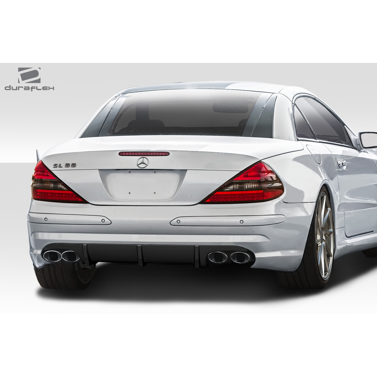 Modify your Mercedes-Benz SL-Class 2003 with our Exterior/Diffusers - Rear angle showing rear diffuser and exhaust tips