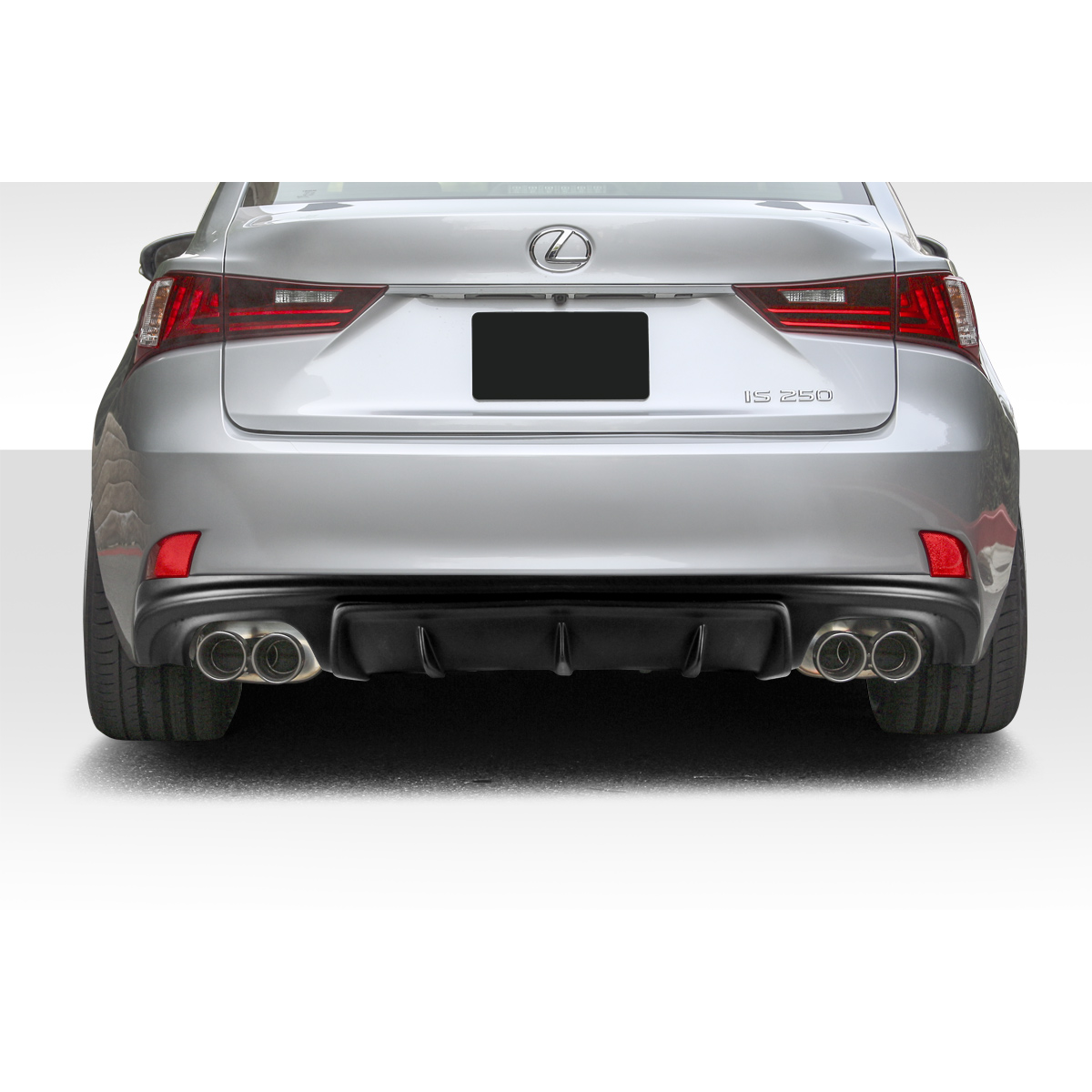 Modify your Lexus IS Series 2014 with our Exterior/Diffusers - Rear view of vehicle part at a straight angle