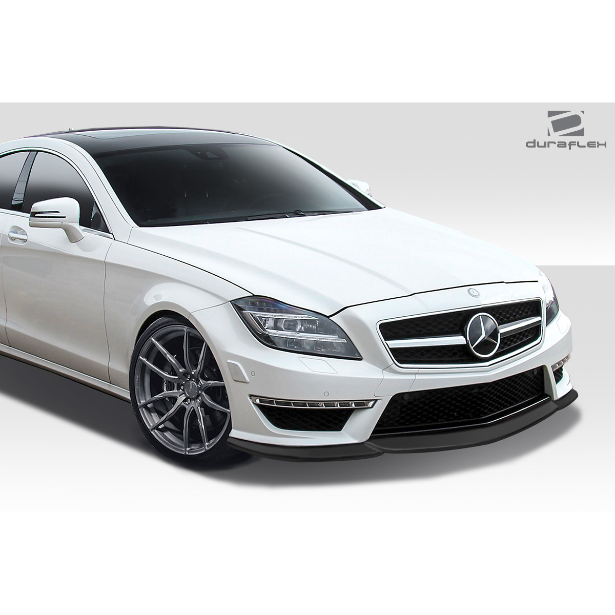 Modify your Mercedes-Benz CLS-Class 2012 with our Exterior/Front Bumpers or Lips - Front angle view of the car with the part installed