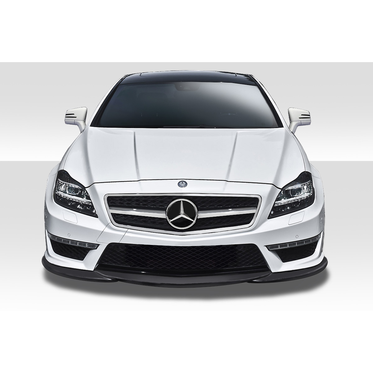 Modify your Mercedes-Benz CLS-Class 2012 with our Exterior/Front Bumpers or Lips - Front view at a horizontal angle