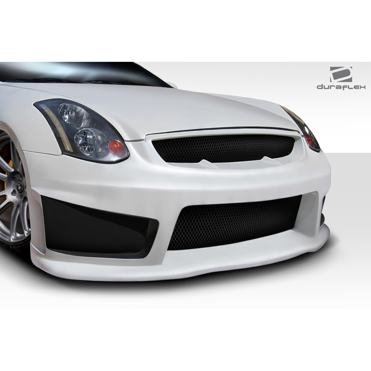 Modify your Infiniti G35 2003 with our Exterior/Front Bumpers or Lips - Front view angle of the bumper on the car