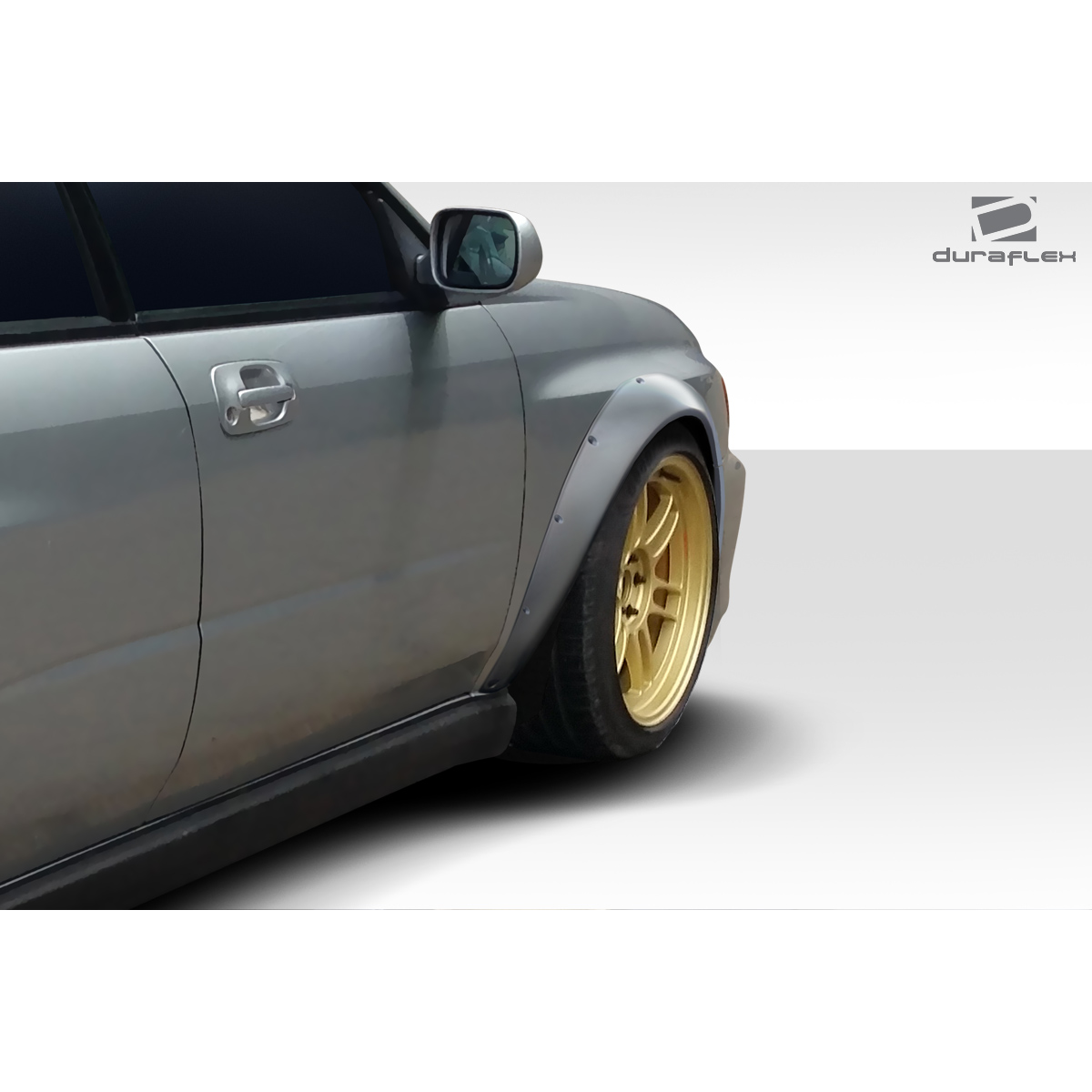 Modify your Subaru Impreza 2002 with our Exterior/Fenders - Angled view of fender flare on Subaru Impreza