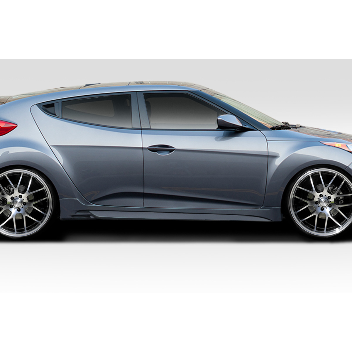 Modify your Hyundai Veloster 2012 with our Exterior/Side Skirts - Side view showcasing vehicle profile