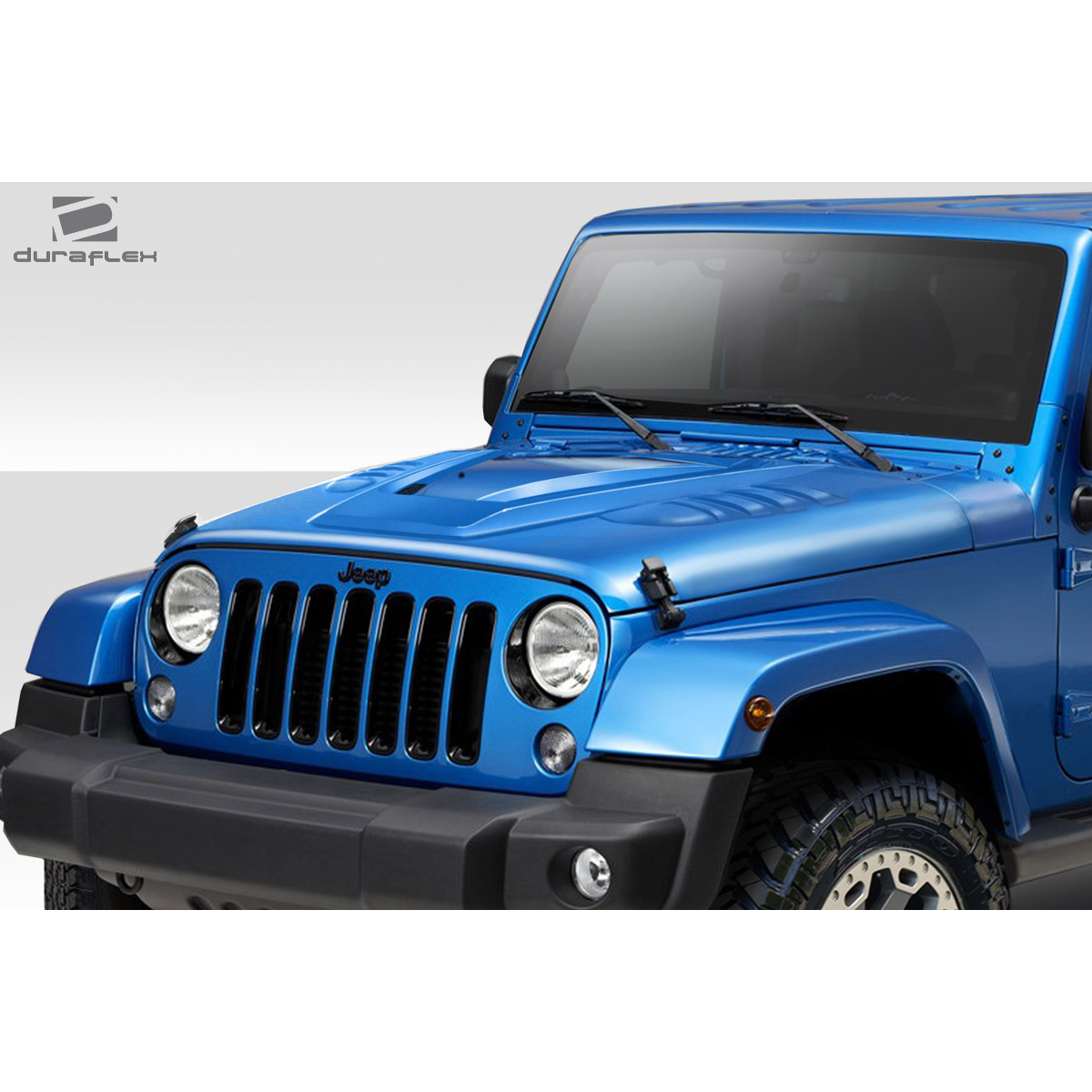 Modify your Jeep Wrangler 2007 with our Exterior/Hoods - Front angle view of Jeep Wrangler hood