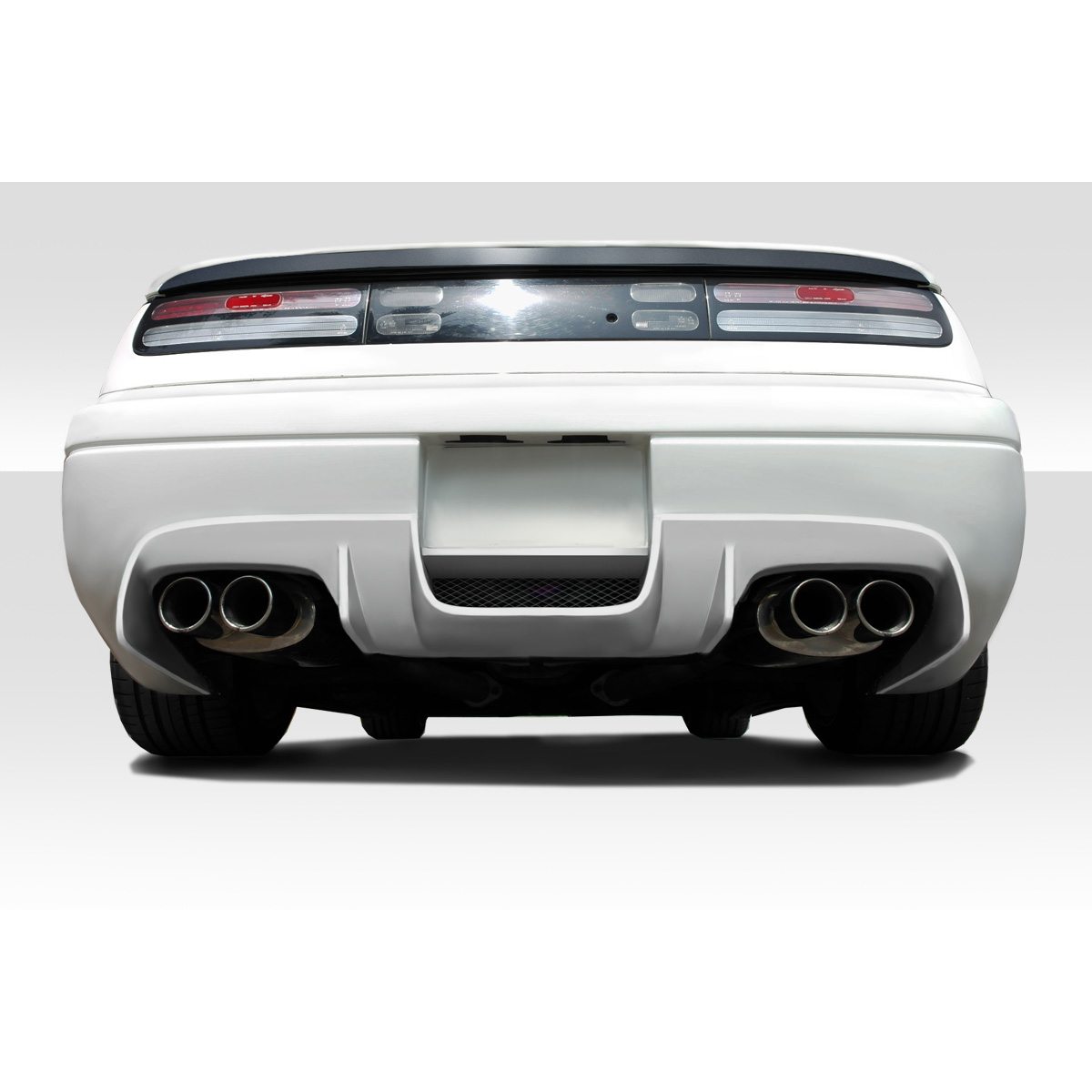 Modify your Nissan 300ZX 1990 with our Exterior/Rear Bumpers or Lips - Rear view of vehicle at a straight angle