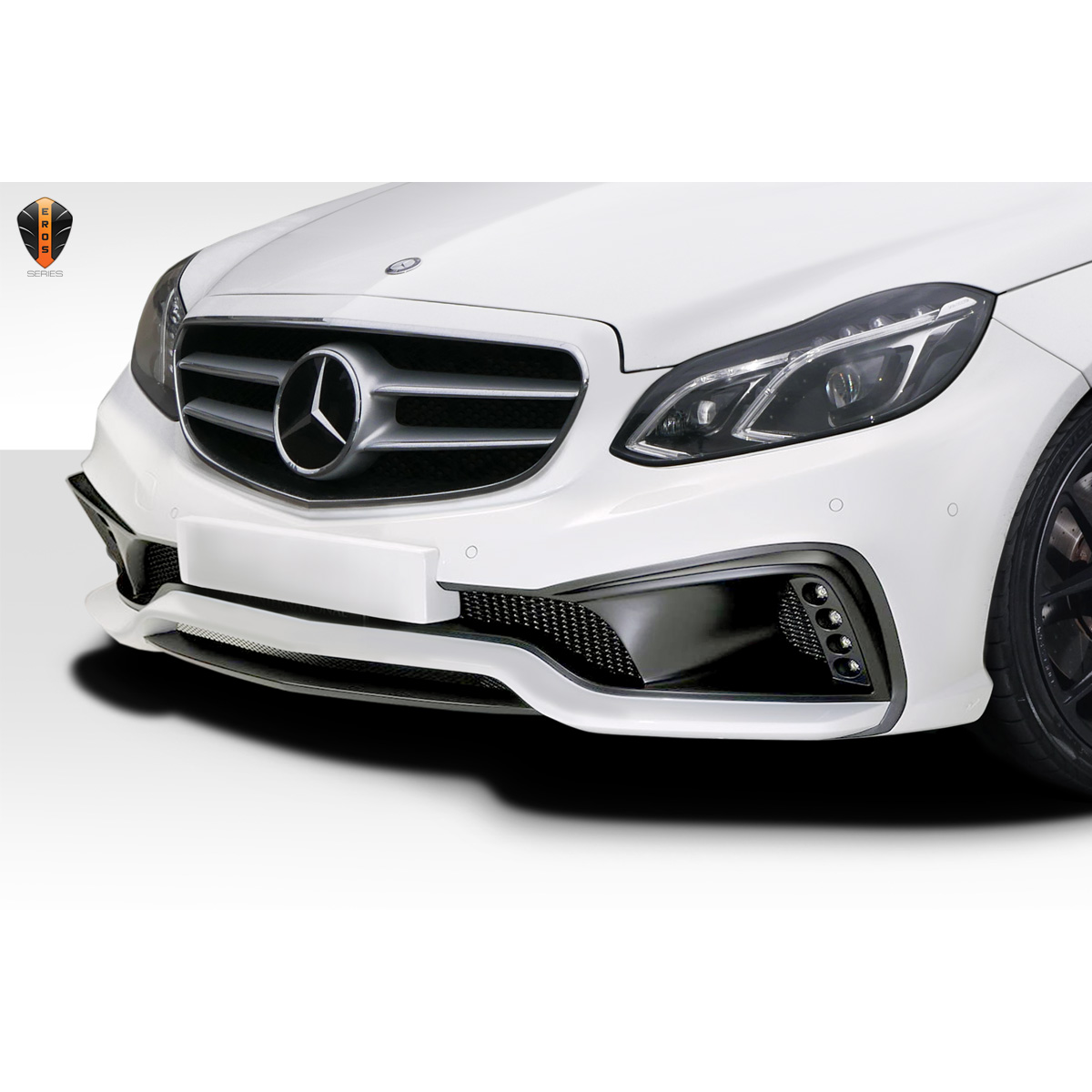 Modify your Mercedes-Benz E-Class 2014 with our Exterior/Front Bumpers or Lips - Front view at a slight angle from below