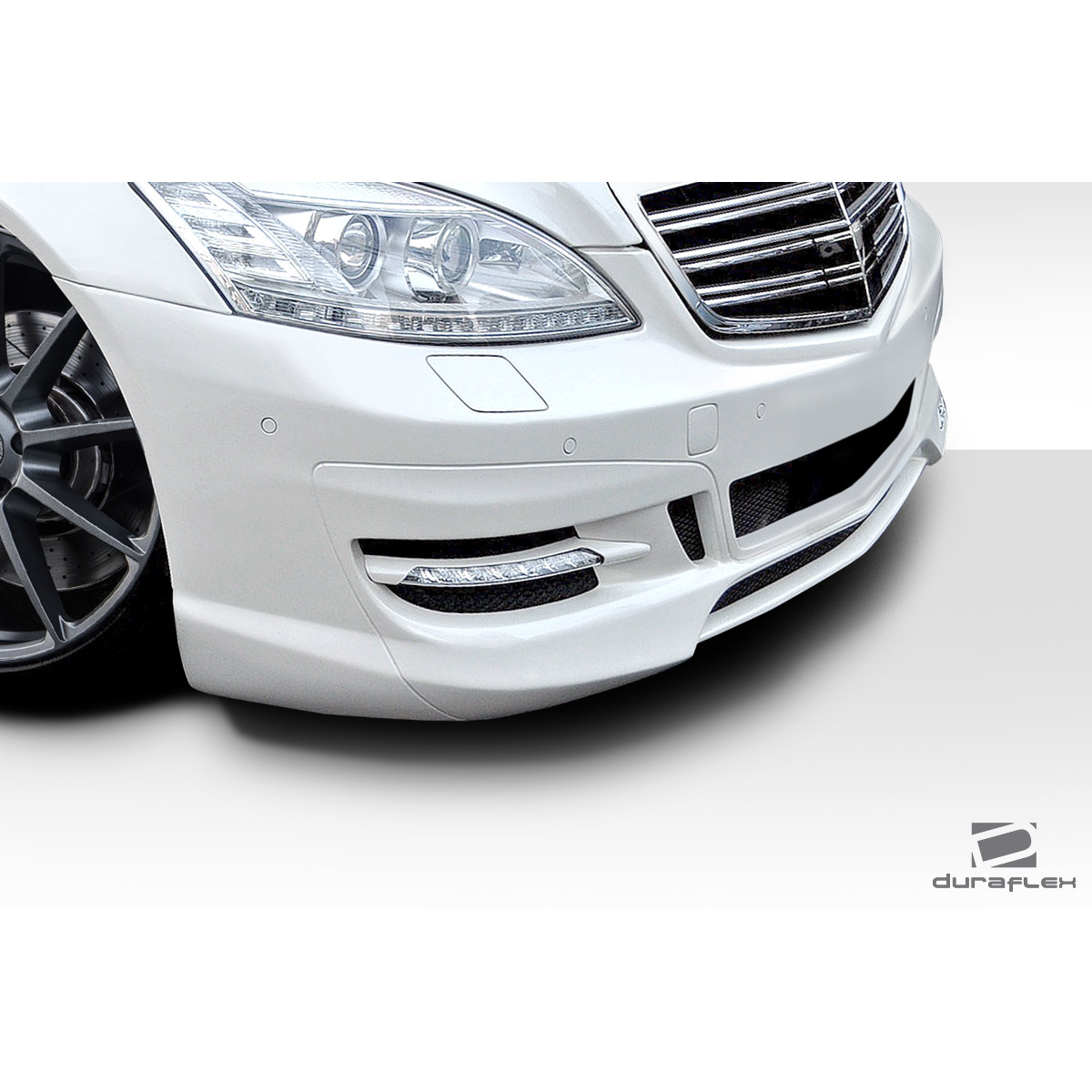 Modify your Mercedes-Benz S-Class 2010 with our Exterior/Front Bumpers or Lips - Angle shows front view of the vehicle part