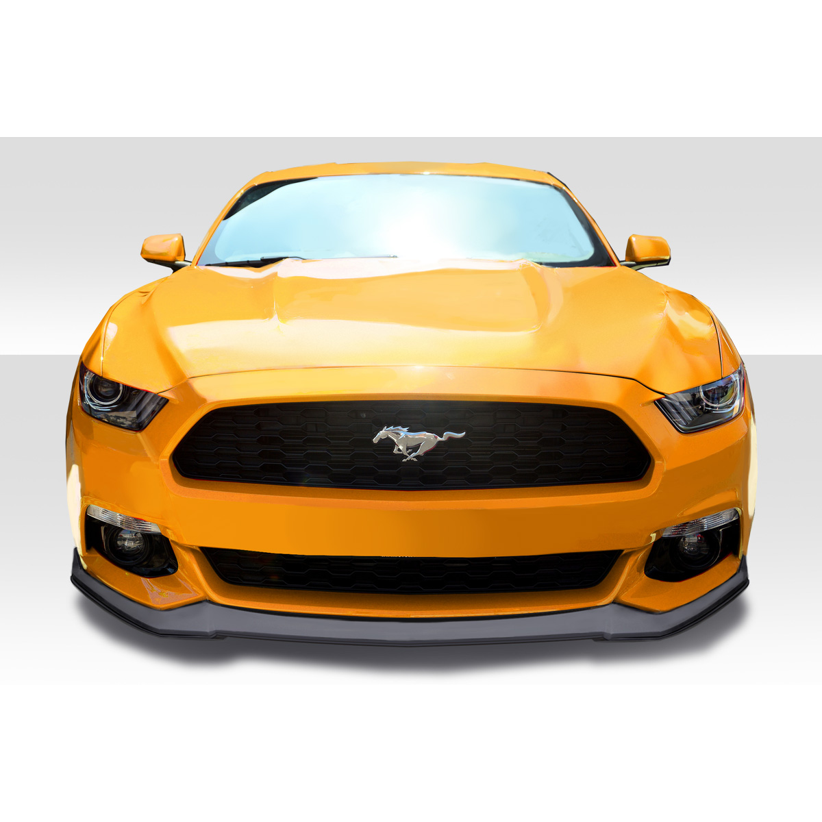 Modify your Ford Mustang 2015 with our Exterior/Front Bumpers or Lips - Front view of vehicle at eye level angle