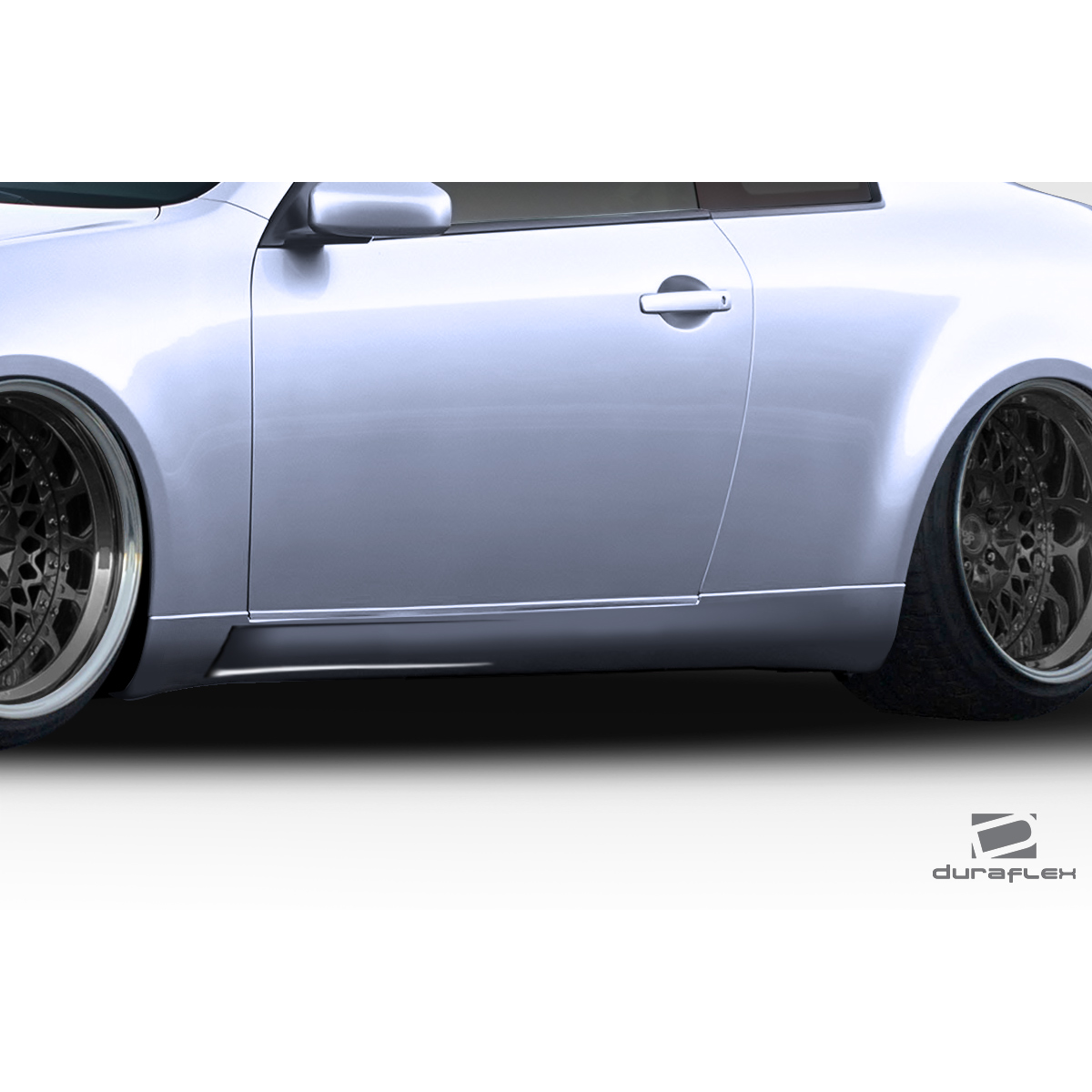 Modify your Infiniti G35 2003 with our Exterior/Side Skirts - Side view of car shows part at a slight angle