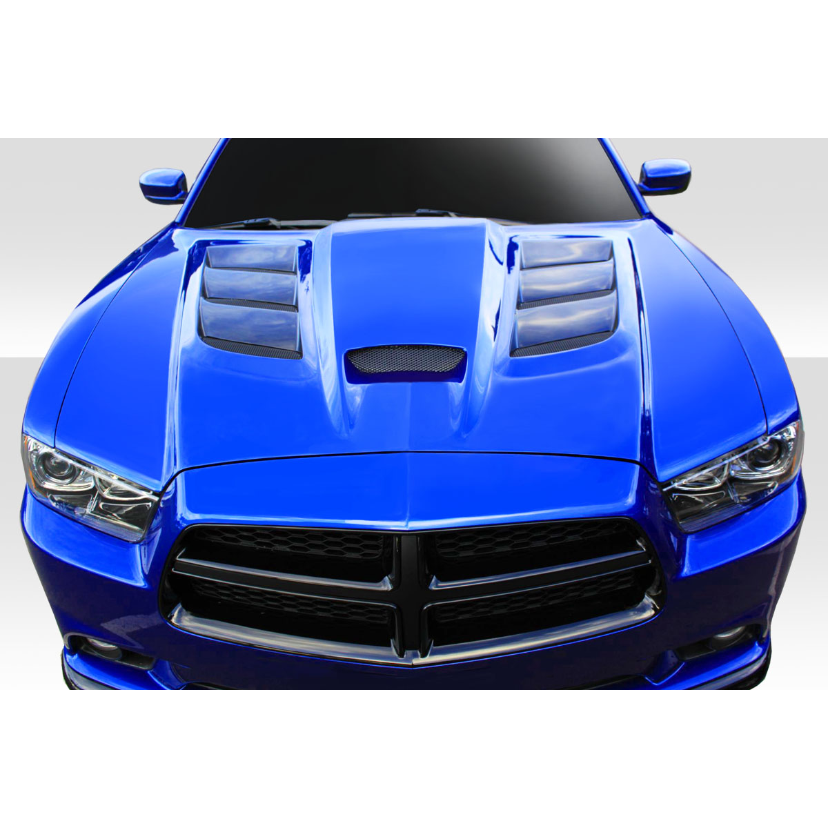 Modify your Dodge Charger 2011 with our Exterior/Hoods - Front view of hood slightly angled down