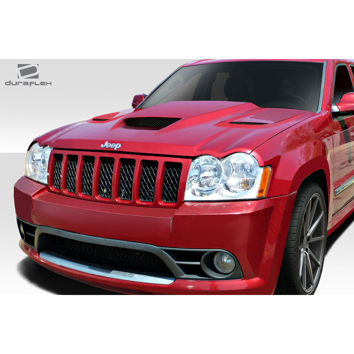 Modify your Jeep Cherokee 2005 with our Exterior/Hoods - Front angle view of Jeep Grand Cherokee hood