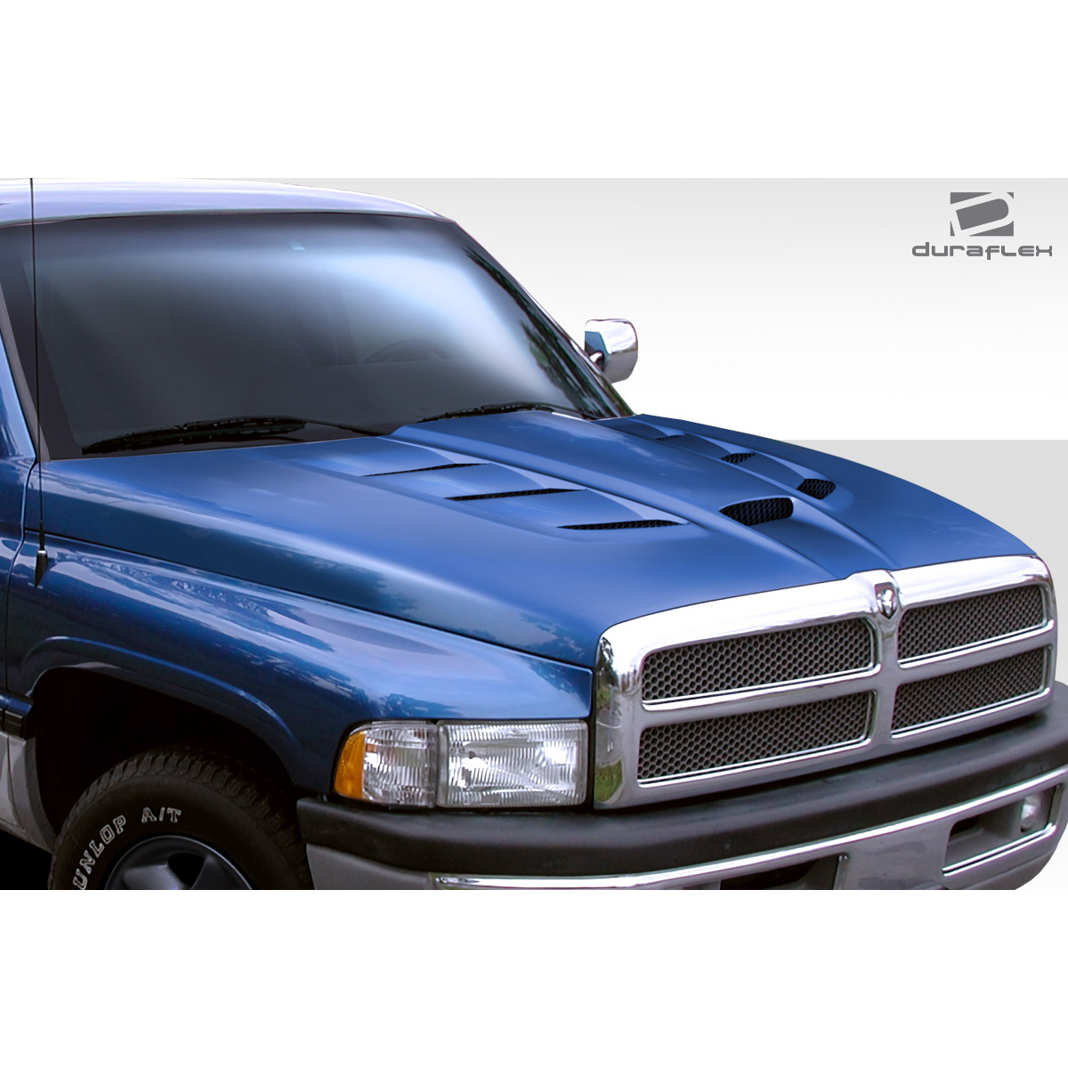 Modify your Dodge Ram 1994 with our Exterior/Hoods - Angle shows front top view of the vehicle hood