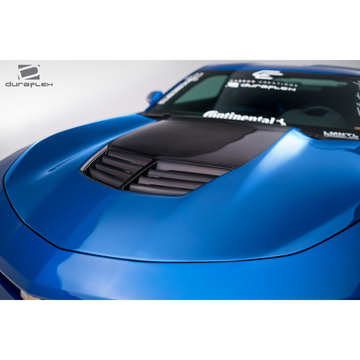 Modify your Chevrolet Camaro 2016 with our Exterior/Hoods - Top angle view of hood design and vents