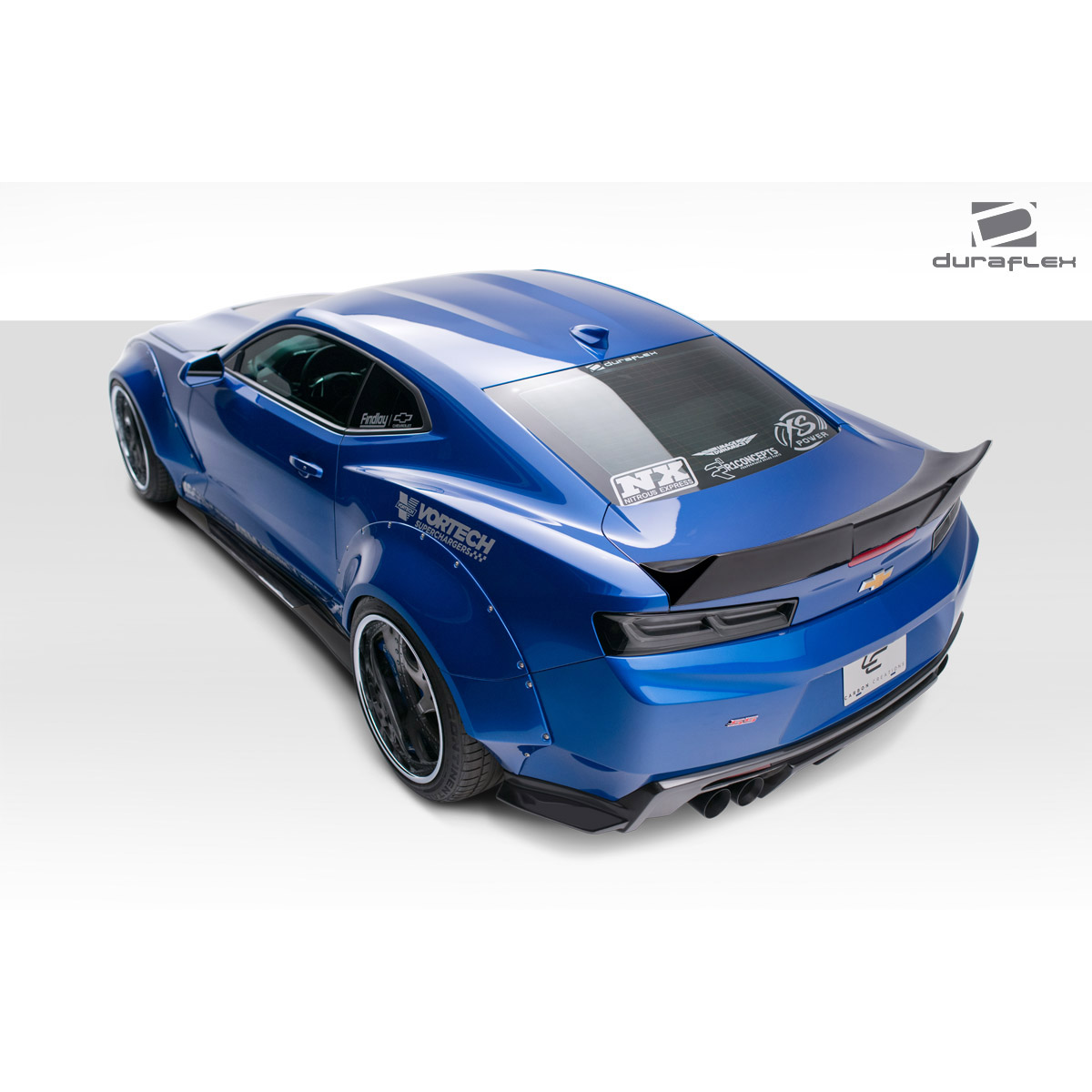 Modify your Chevrolet Camaro 2016 with our Exterior/Wings - Rear angle view of the vehicle