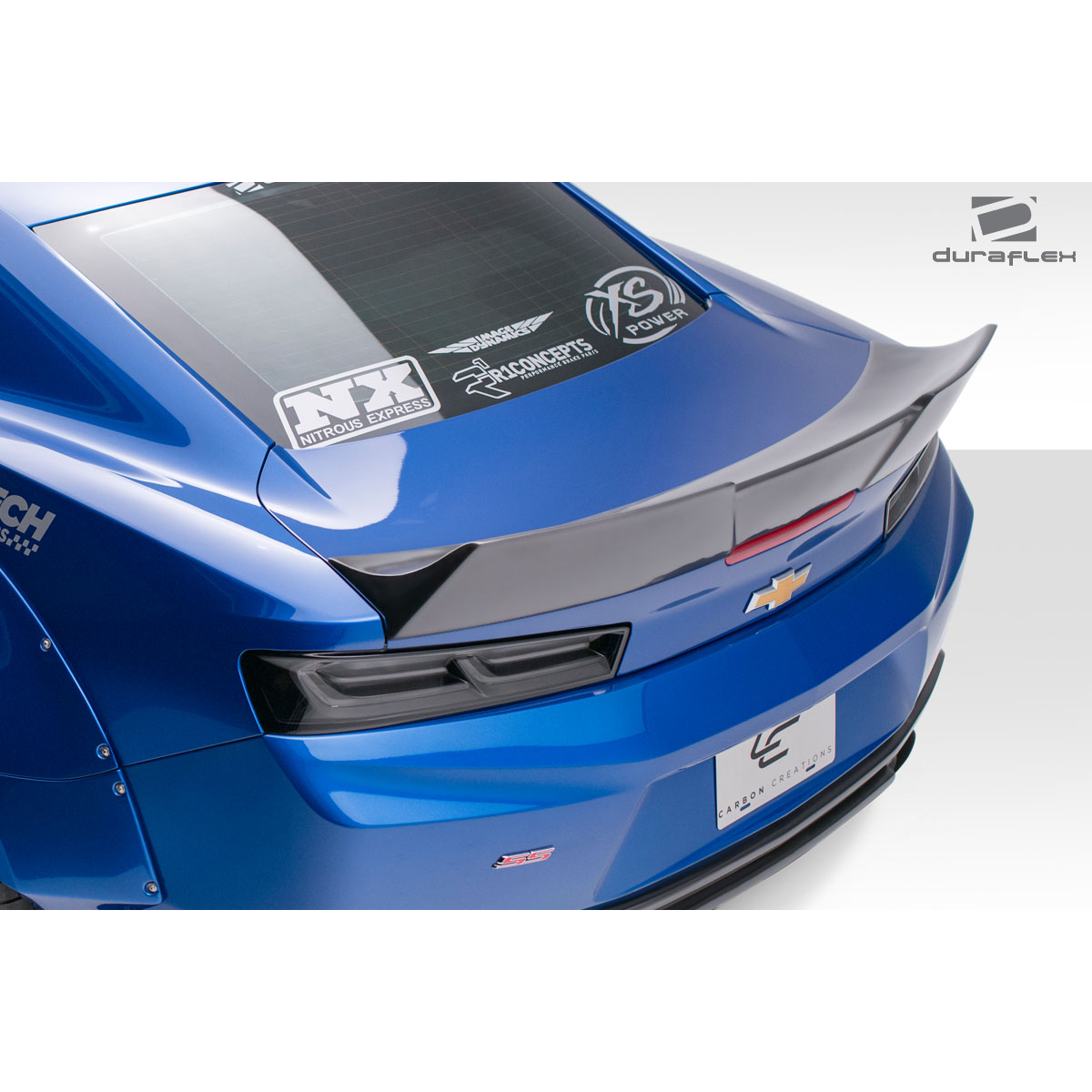 Modify your Chevrolet Camaro 2016 with our Exterior/Wings - Rear view angled from slightly above