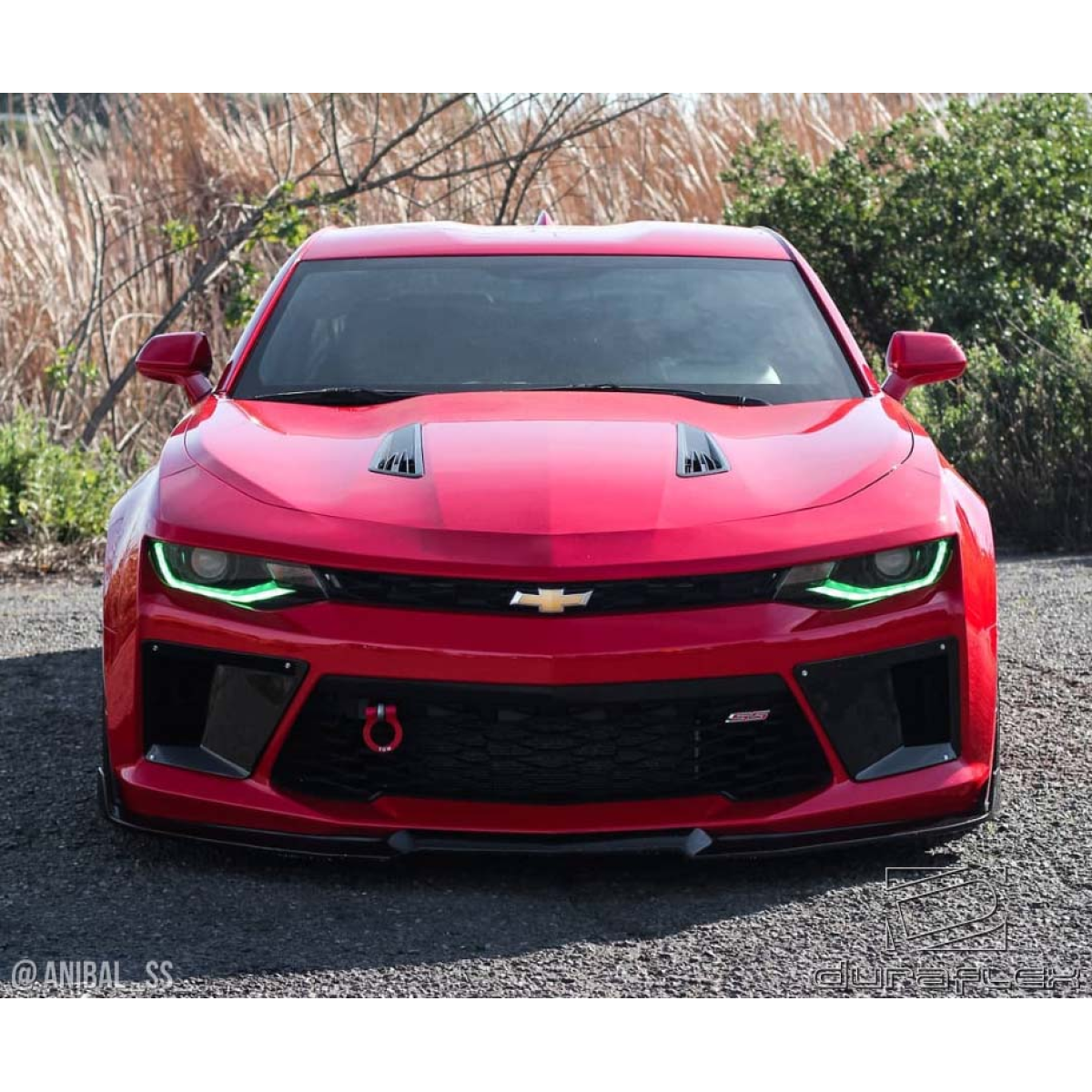 Modify your Chevrolet Camaro 2016 with our Exterior/Front Bumpers - Front view of vehicle at eye level angle