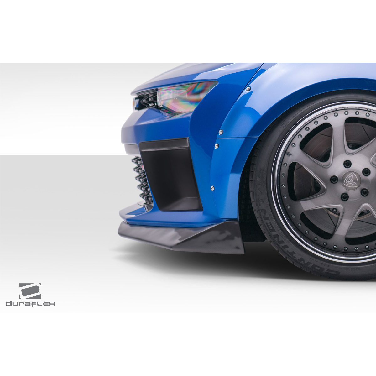 Modify your Chevrolet Camaro 2016 with our Exterior/Front Bumpers - The part is viewed from a low angle