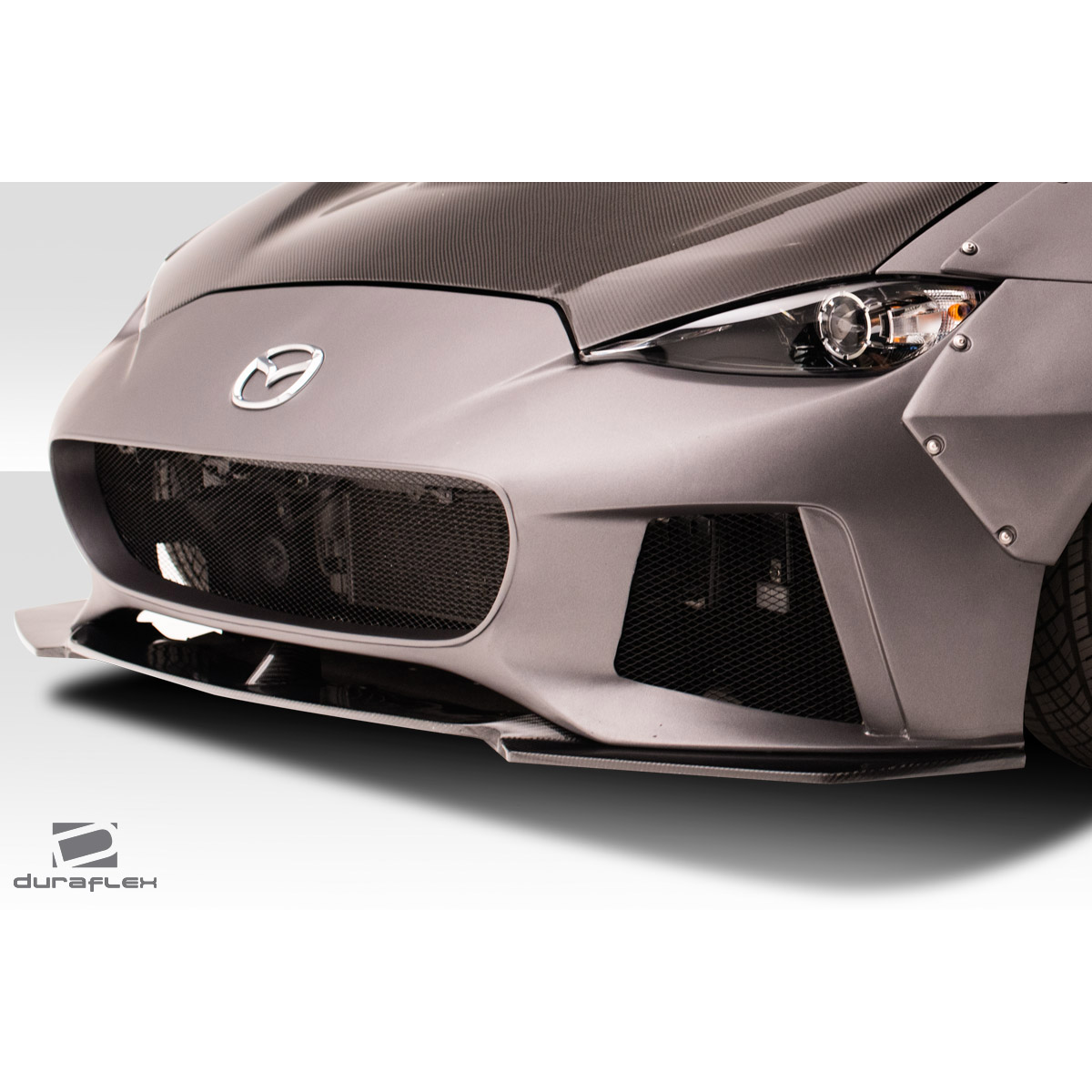 Modify your Mazda Miata 2016 with our Exterior/Front Bumpers or Lips - Front view angle showing bumper design details