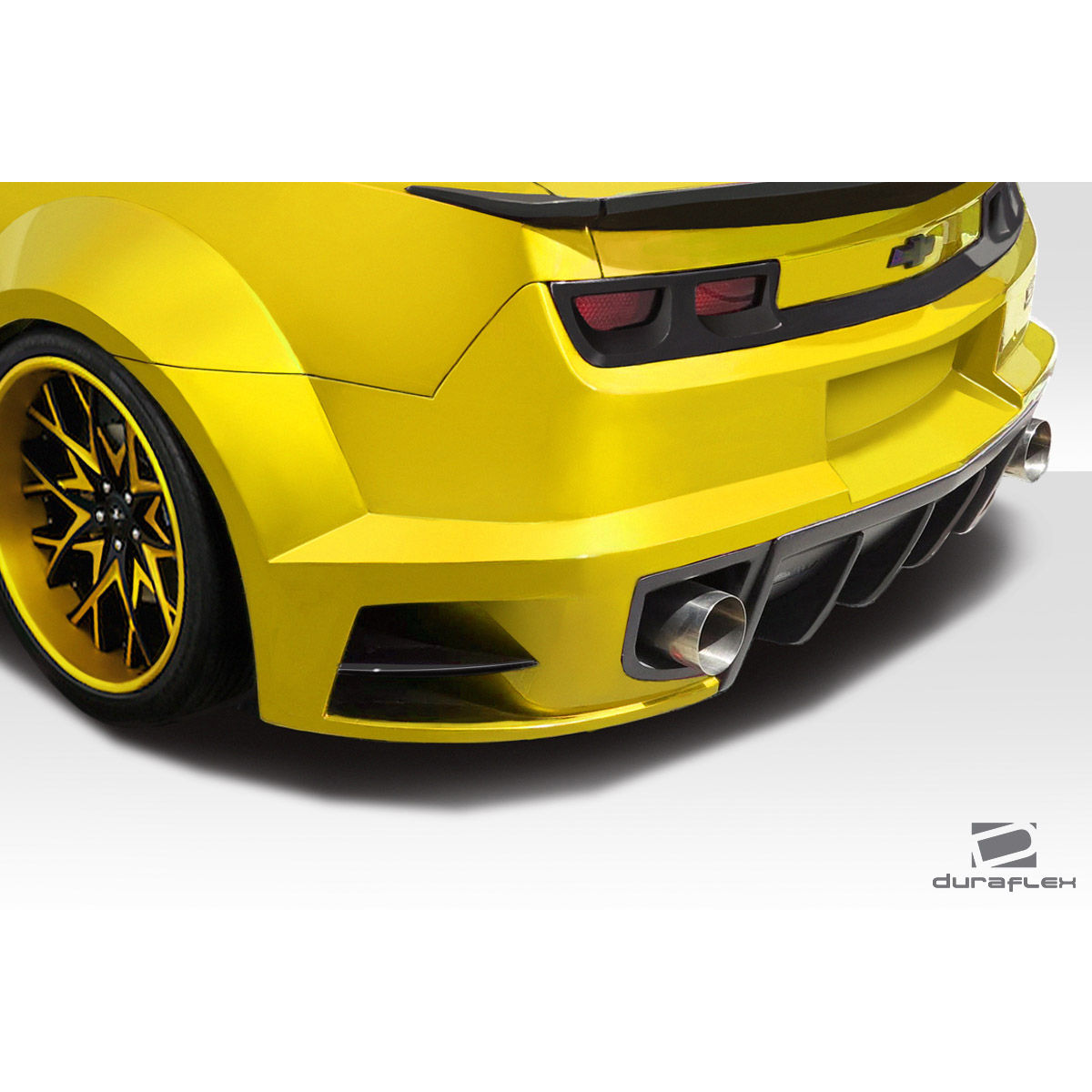 Modify your Chevrolet Camaro 2010 with our Exterior/Complete Body Kits - Angled view of rear bumper and diffuser