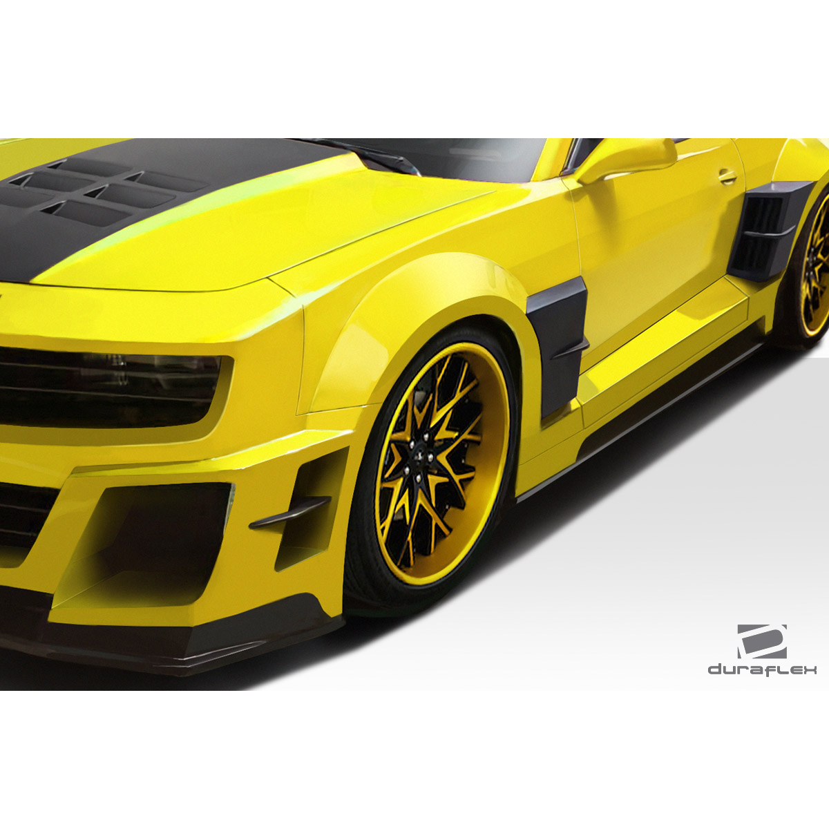 Modify your Chevrolet Camaro 2010 with our Exterior/Complete Body Kits - Front angle view showing fender design