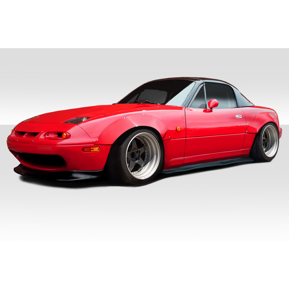 Modify your Mazda Miata 1990 with our Exterior/Fenders - Front side angle showing fender flare design