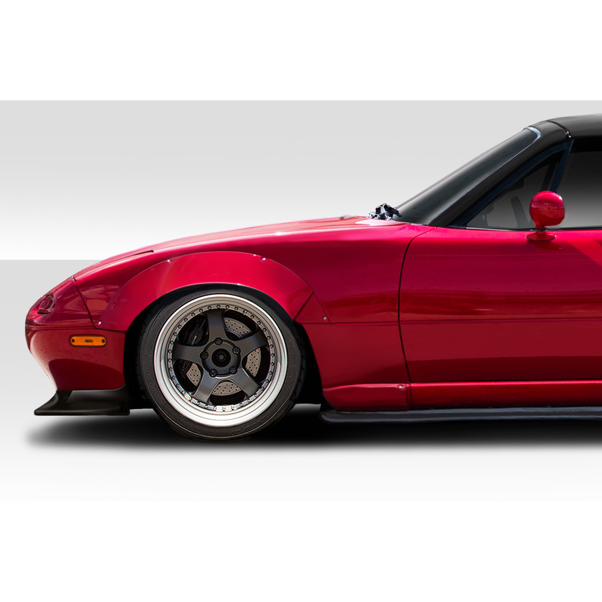 Modify your Mazda Miata 1990 with our Exterior/Fenders - Side angle showing aftermarket fender flares