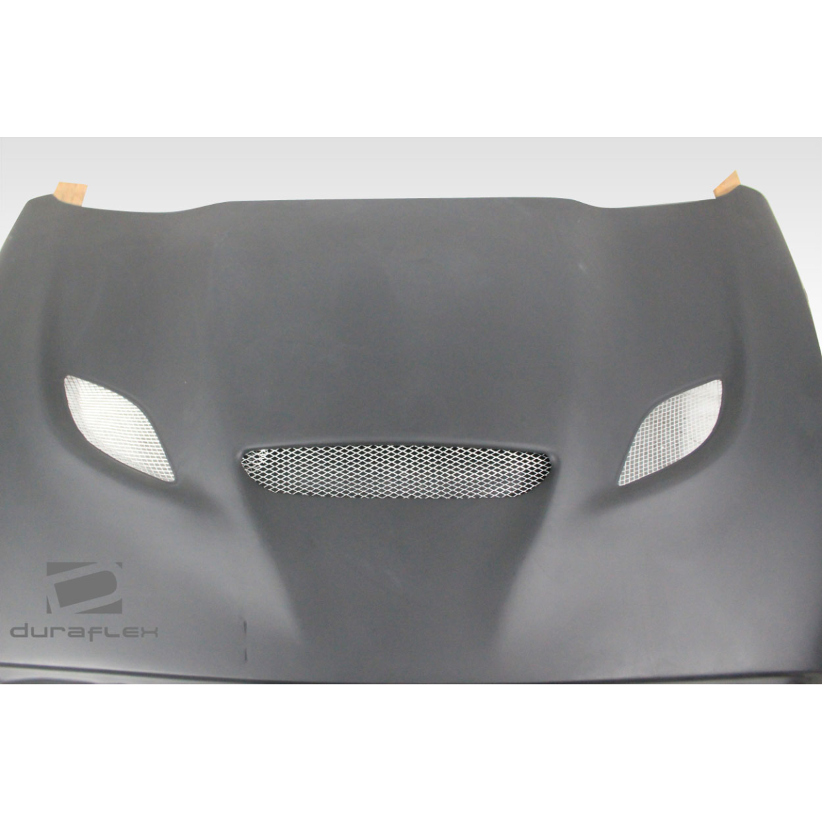 Modify your Dodge Ram 2002 with our Exterior/Hoods - Front view angle of vehicle hood part