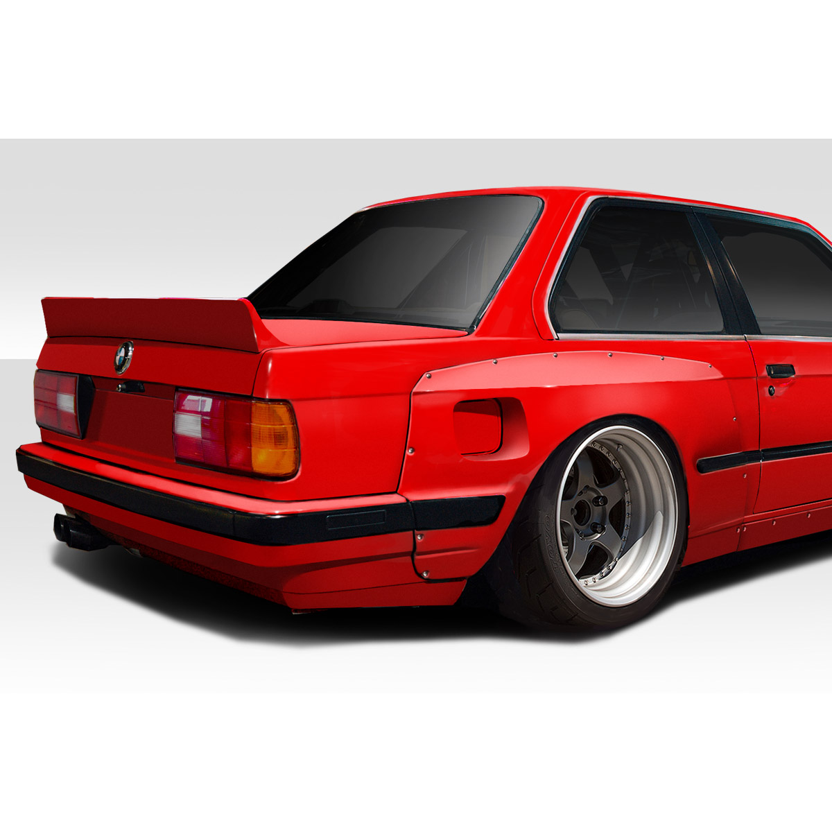 Modify your BMW 3-Series 1984 with our Exterior/Complete Body Kits - Rear three quarter angle view of the vehicle