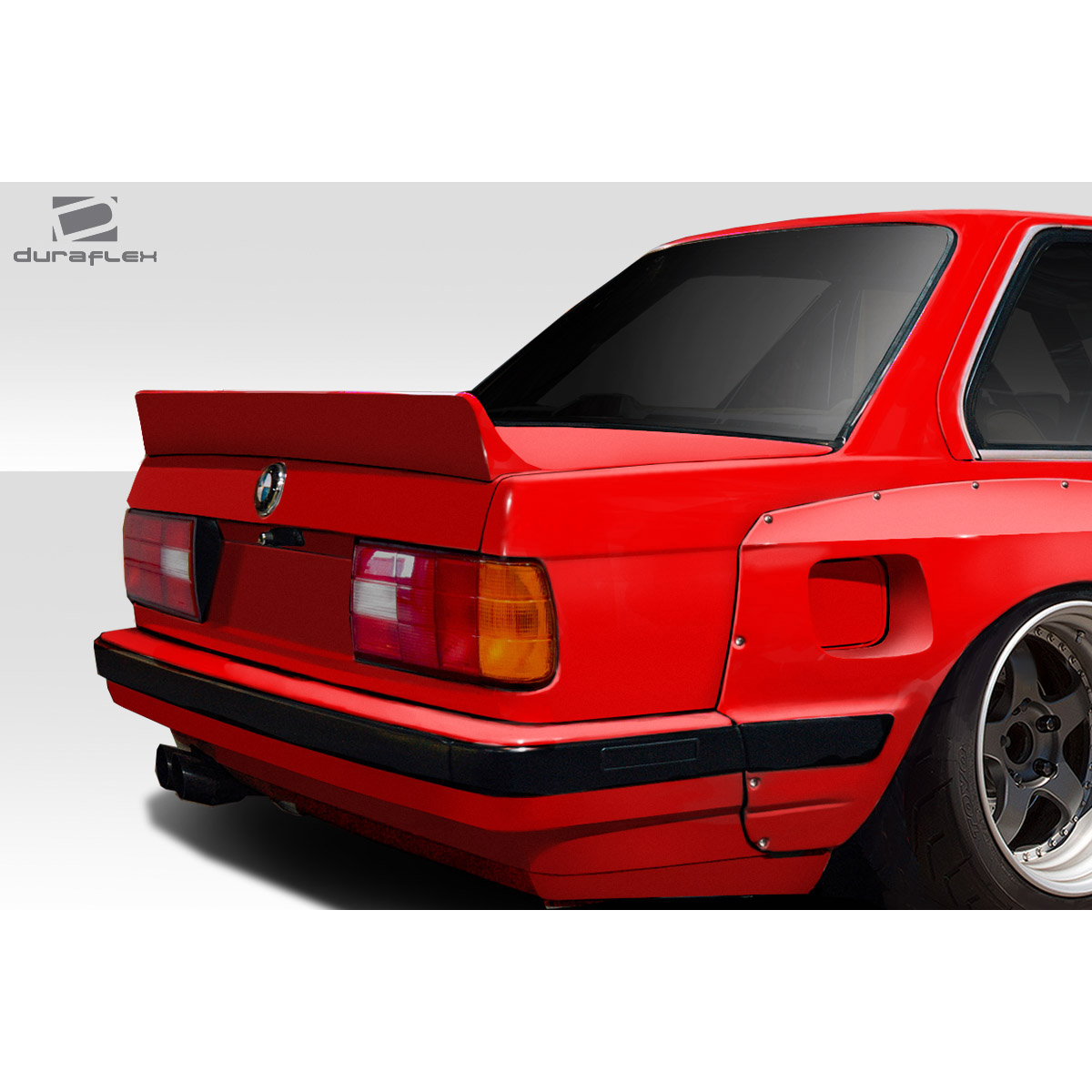 Modify your BMW 3-Series 1984 with our Exterior/Wings - Rear angle view of the BMW 3 Series E30