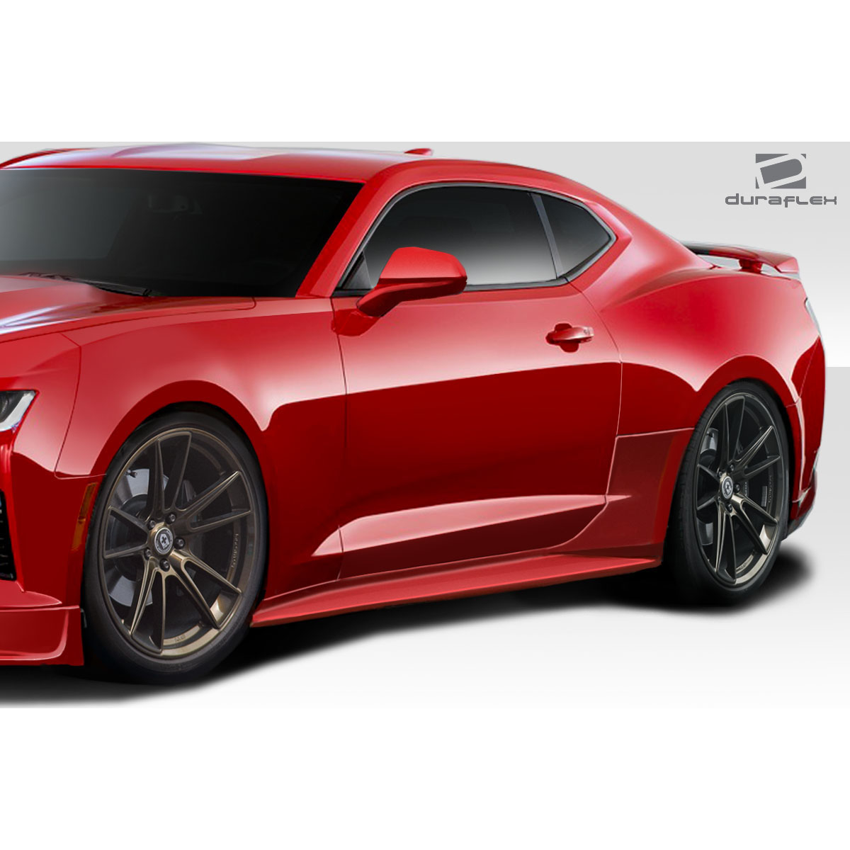 Modify your Chevrolet Camaro 2016 with our Exterior/Side Skirts - Side view of vehicle showing the body style