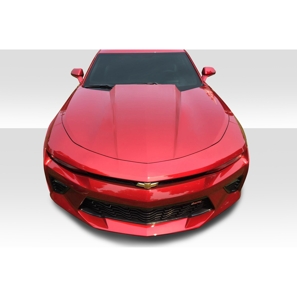 Modify your Chevrolet Camaro 2016 with our Exterior/Hoods - Front view angle of the vehicle