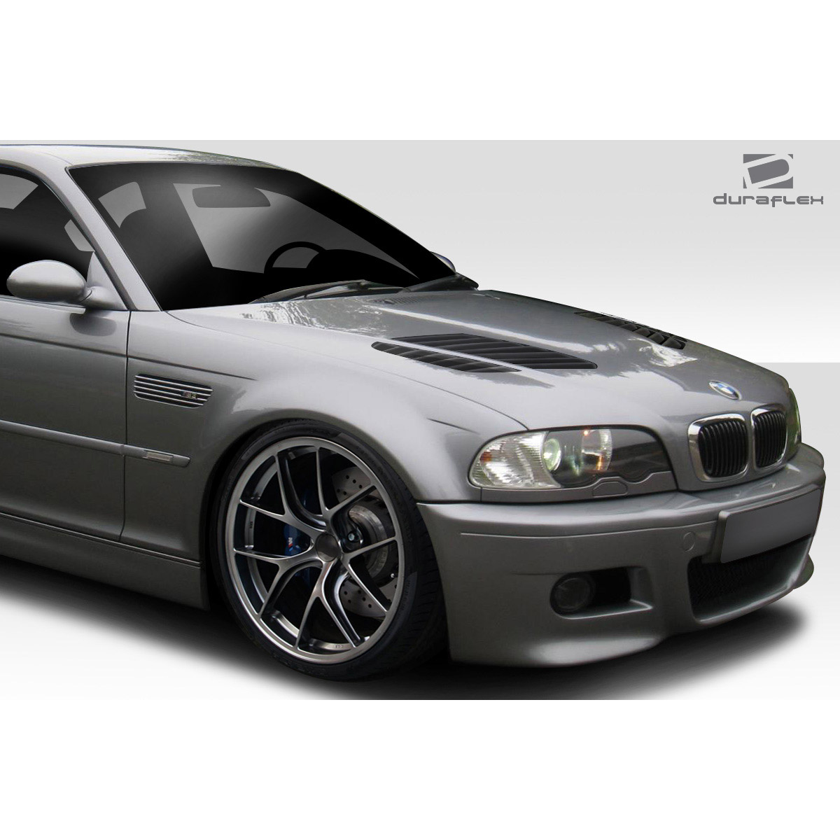 Modify your BMW 3-Series 1999 with our Exterior/Hoods - Angled view from the front left side of the car