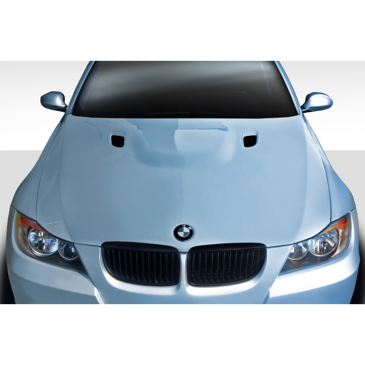 Modify your BMW 3-Series 2006 with our Exterior/Hoods - Front top view of BMW 3 Series E90 hood