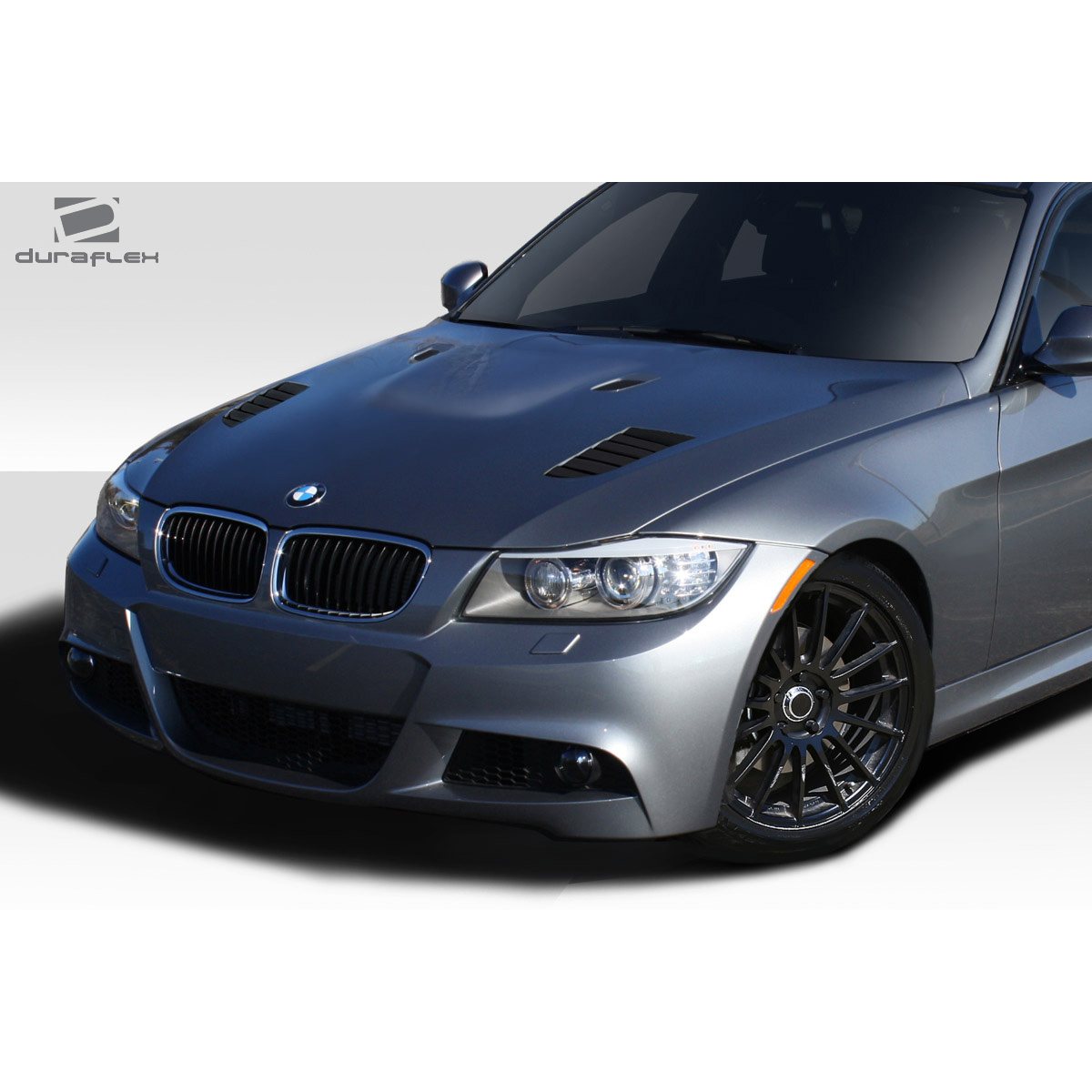 Modify your BMW 3-Series 2009 with our Exterior/Hoods - Front angle view of the BMW 3 Series hood