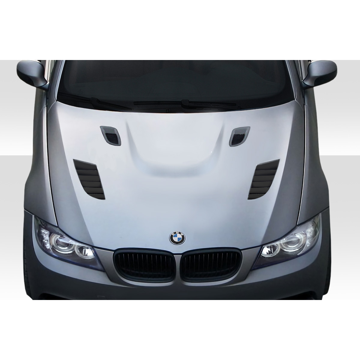 Modify your BMW 3-Series 2009 with our Exterior/Hoods - Top-down view of the BMW 3 Series hood