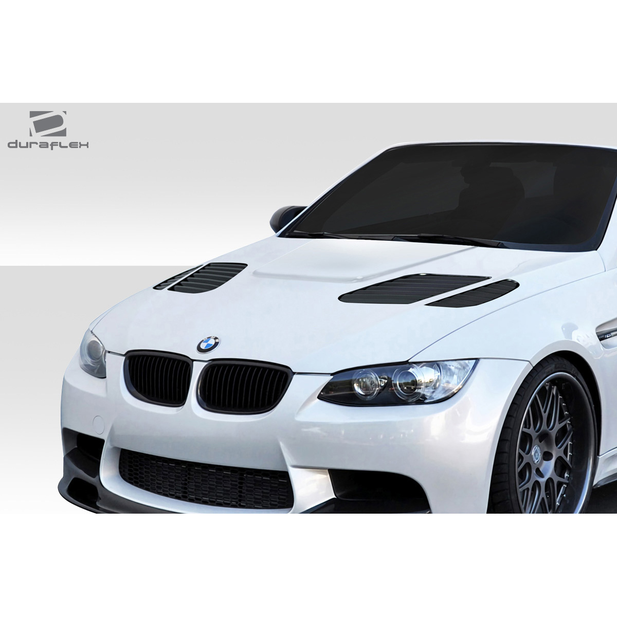 Modify your BMW M3 2008 with our Exterior/Hoods - Front angle view of hood on BMW M3