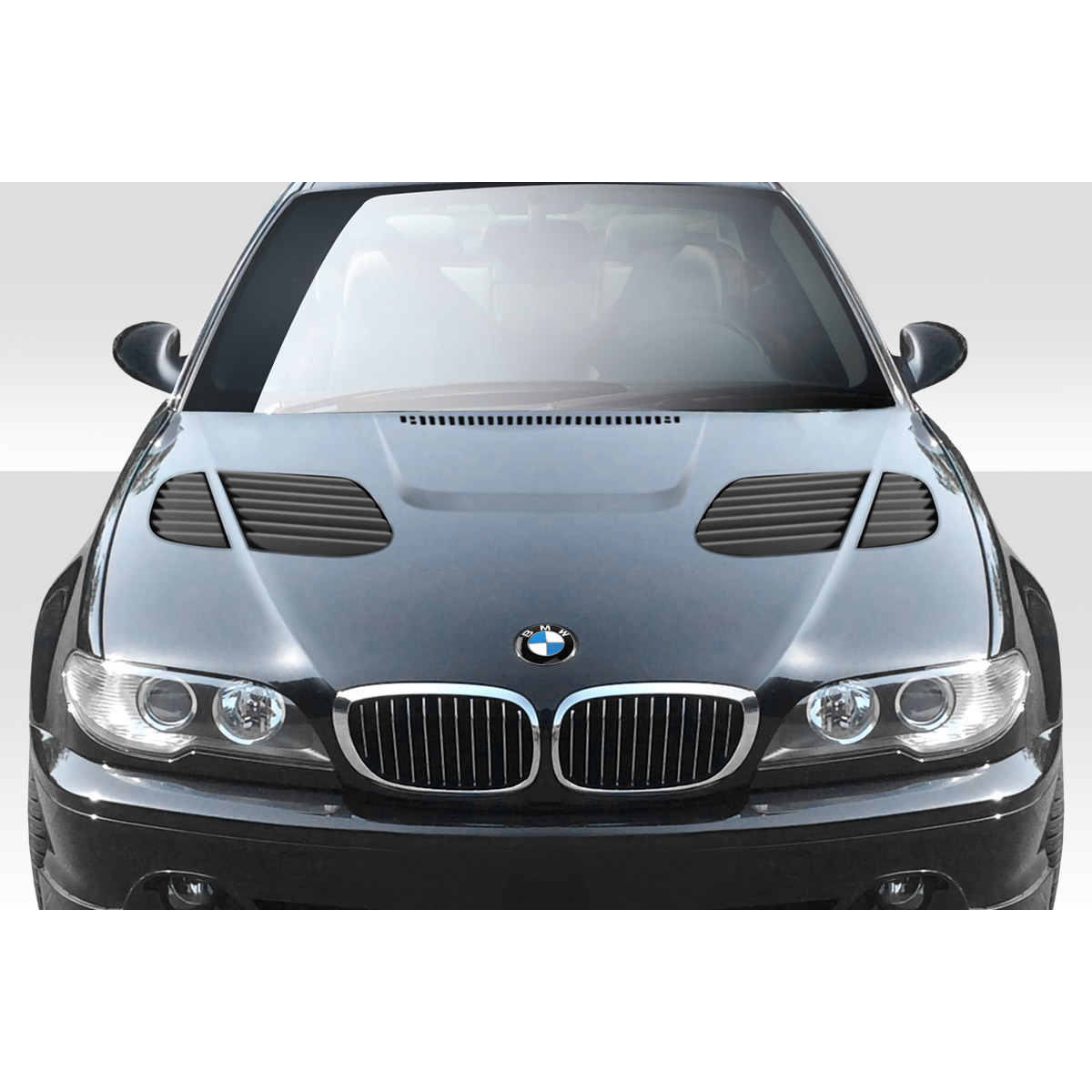 Modify your BMW 3-Series 2004 with our Exterior/Hoods - Front view of BMW 3 Series E46 hood