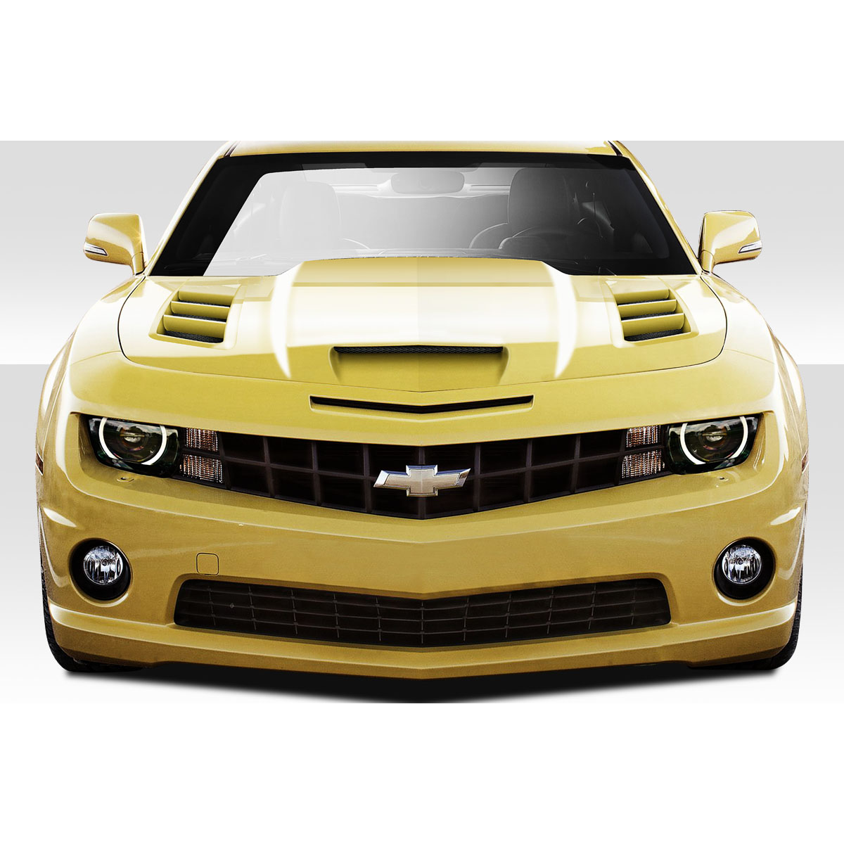 Modify your Chevrolet Camaro 2010 with our Exterior/Hoods - Front view of hood in straight angle