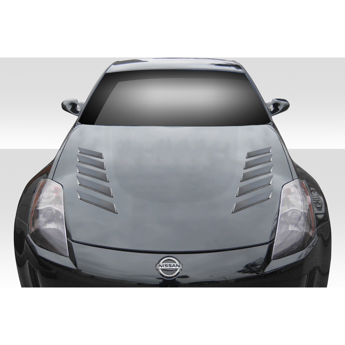 Modify your Nissan 350Z 2003 with our Exterior/Hoods - The image is viewed from a frontal angle