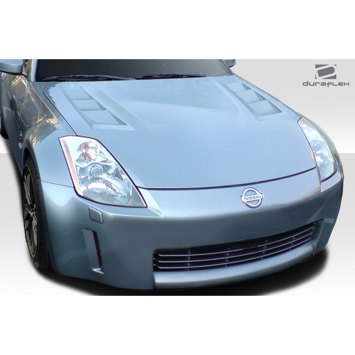 Modify your Nissan 350Z 2007 with our Exterior/Hoods - Front angle view of Nissan 350Z hood