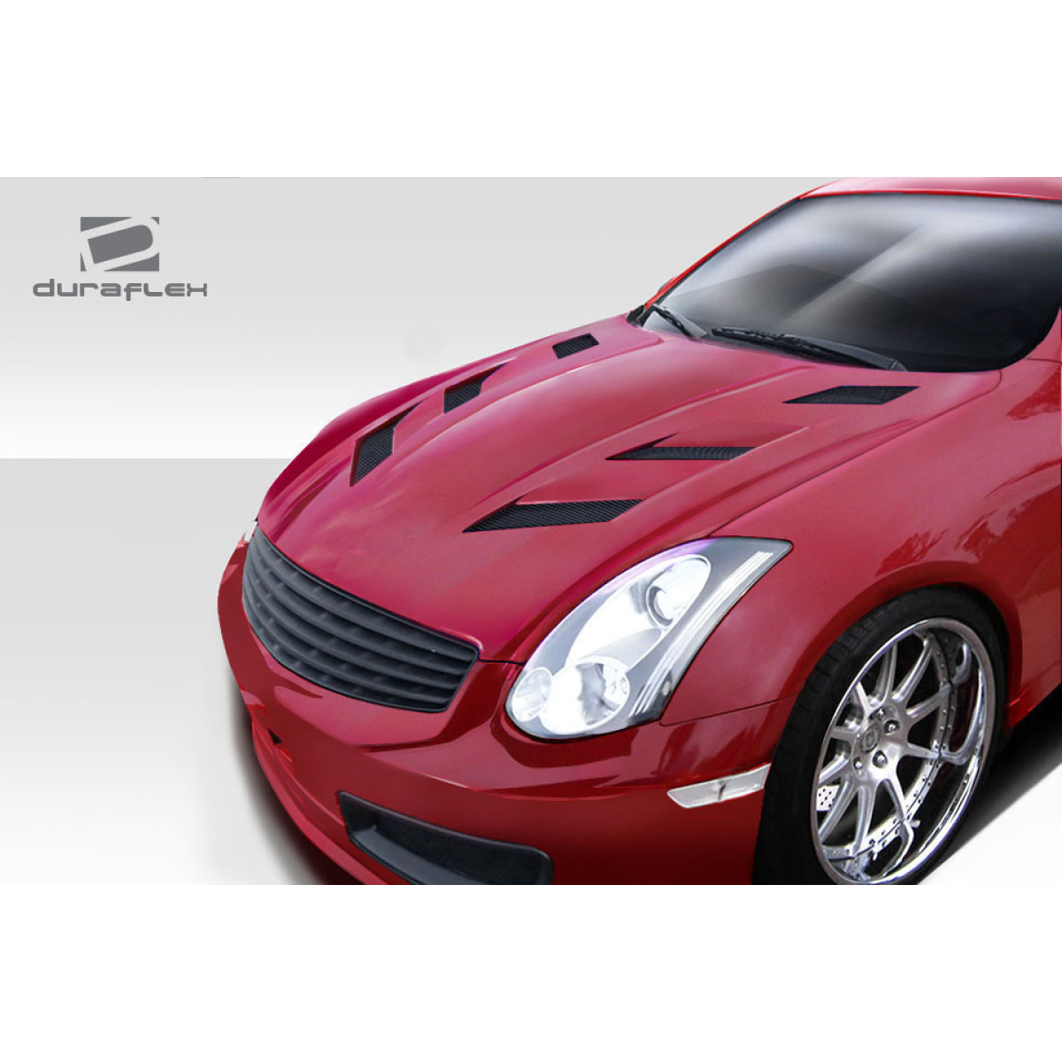 Modify your Infiniti G35 2003 with our Exterior/Hoods - Front angle view of car hood