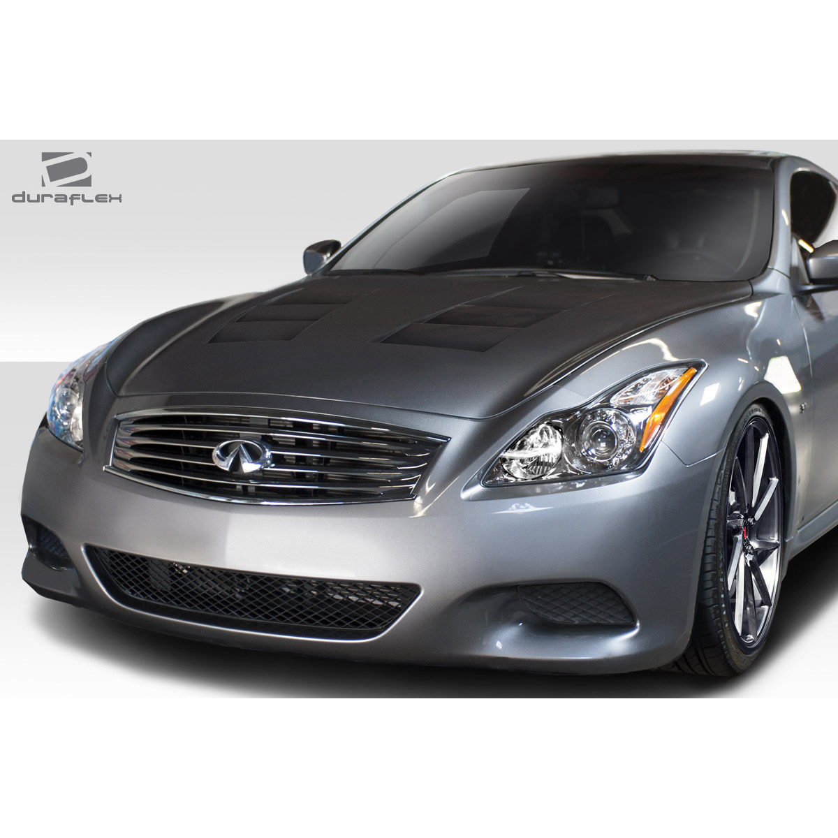 Modify your Infiniti G35 2007 with our Exterior/Hoods - Front three quarter view of Infiniti G35 hood