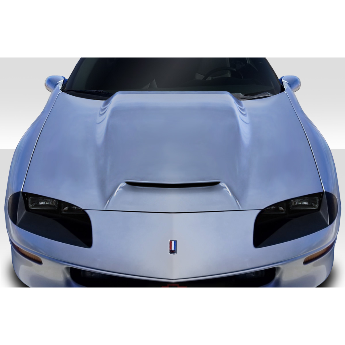 Modify your Chevrolet Camaro 1993 with our Exterior/Hoods - Front view of vehicle part at a slight angle