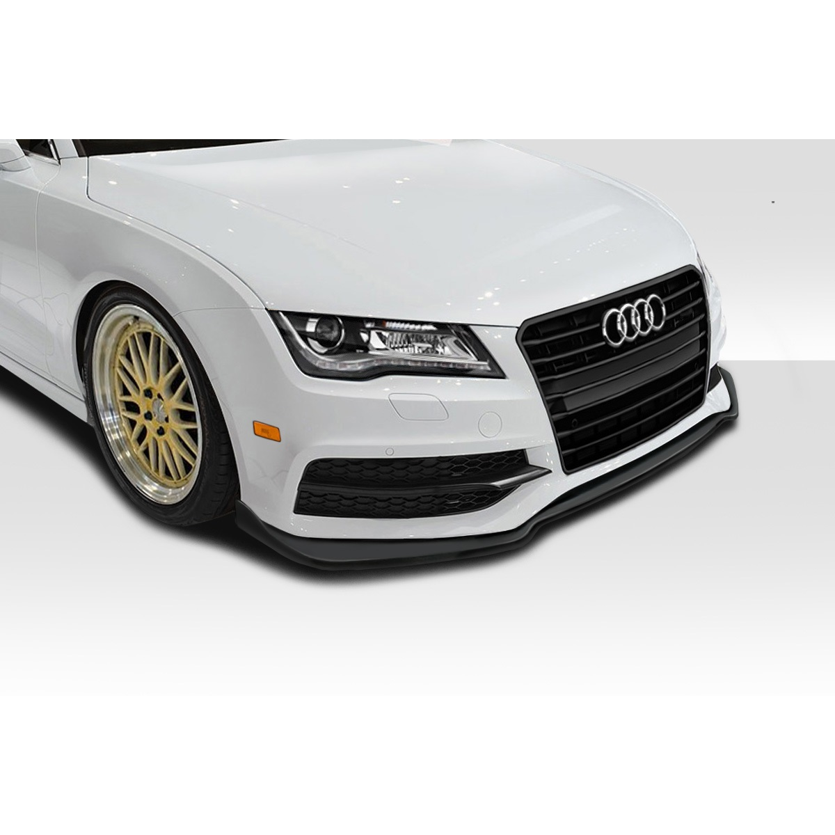 Modify your Audi A7 2012 with our Exterior/Front Bumpers or Lips - Image shows front bumper lip from low angle view