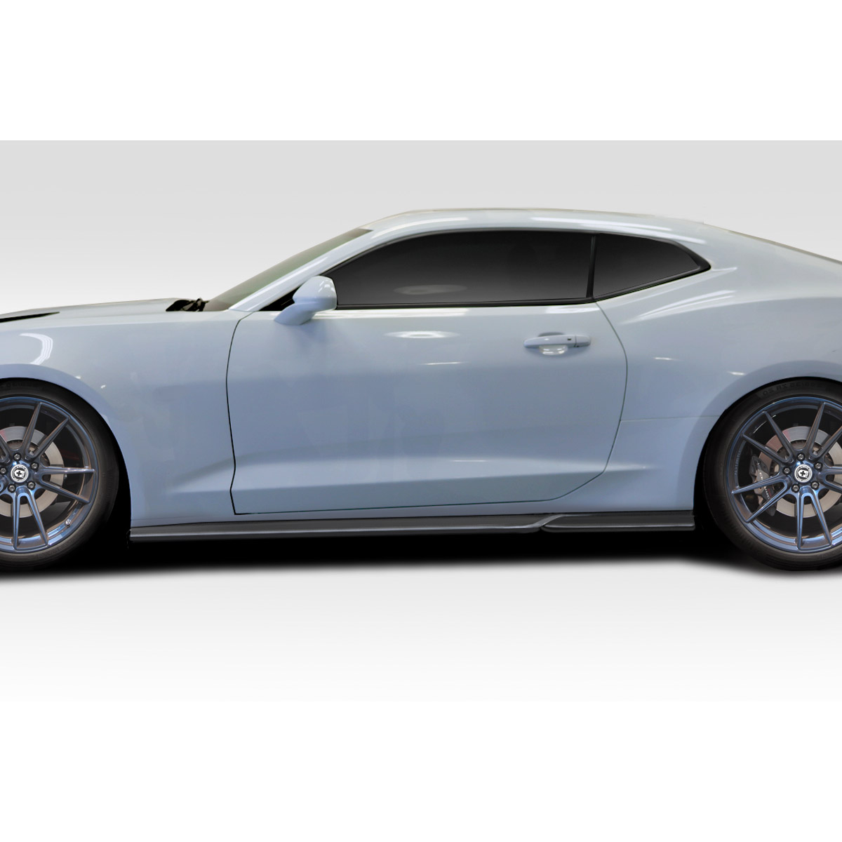 Modify your Chevrolet Camaro 2016 with our Exterior/Side Skirts - Side angle view showcasing the vehicle part