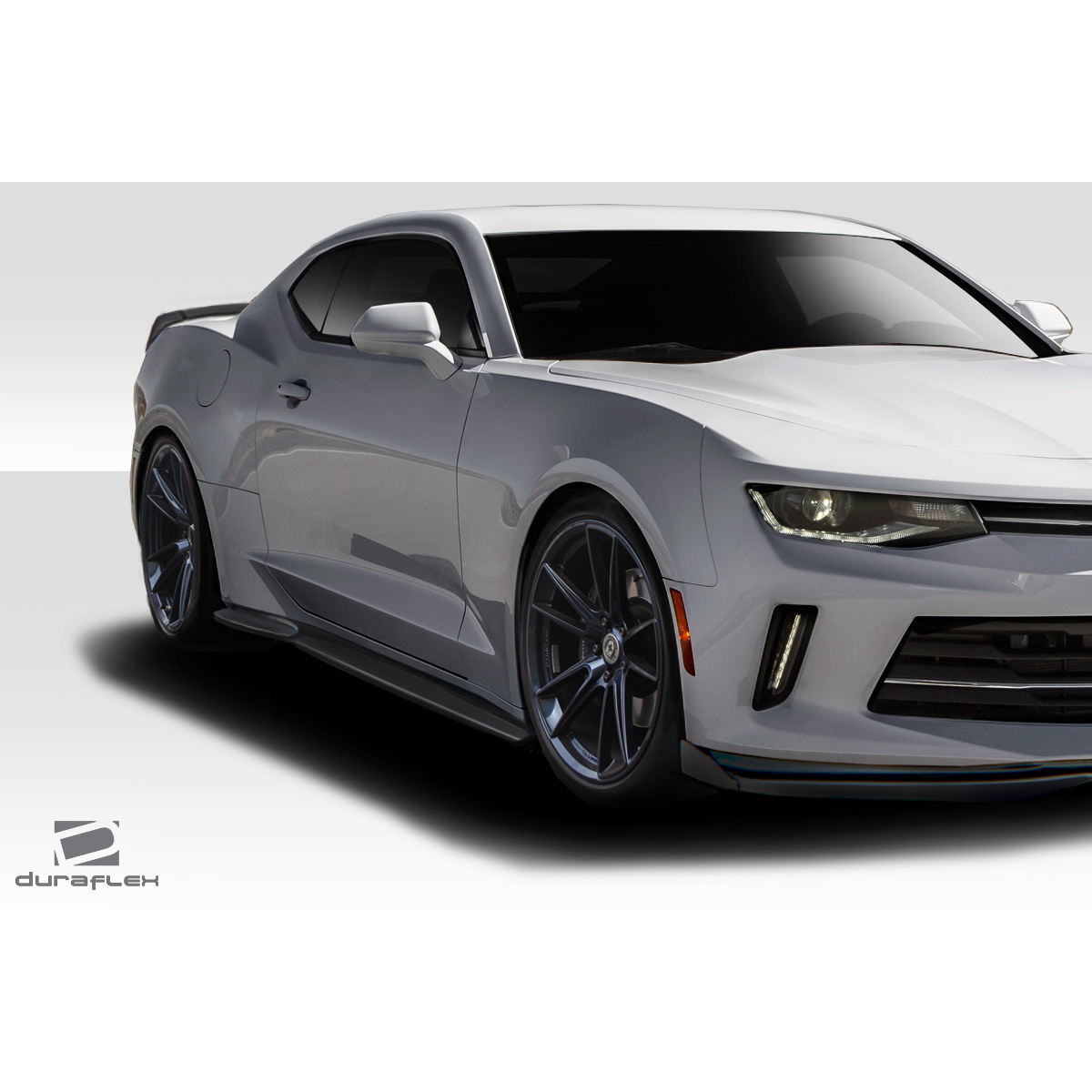 Modify your Chevrolet Camaro 2016 with our Exterior/Side Skirts - Three quarter front view of vehicle part