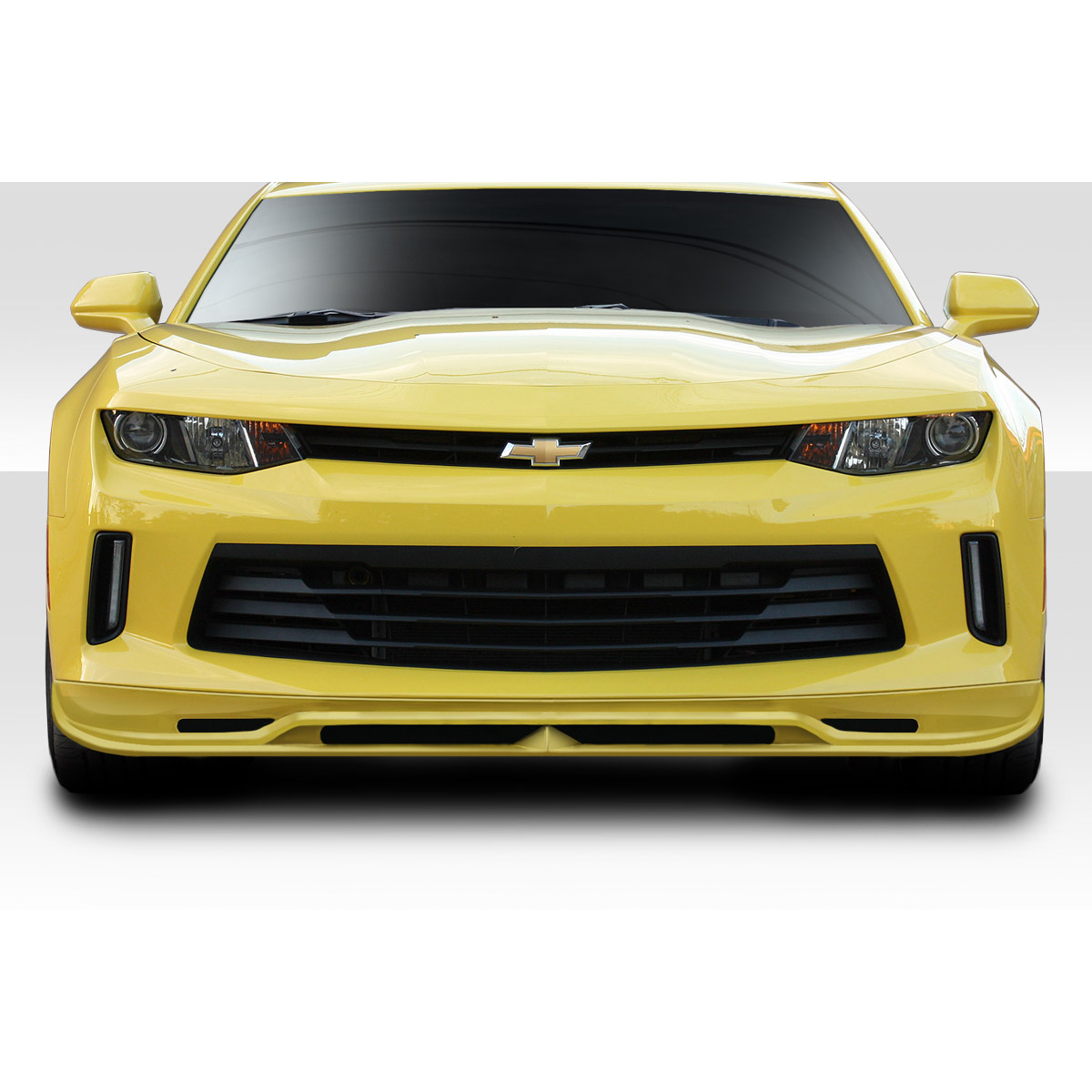 Modify your Chevrolet Camaro 2016 with our Exterior/Front Bumpers or Lips - Front view at a straight angle