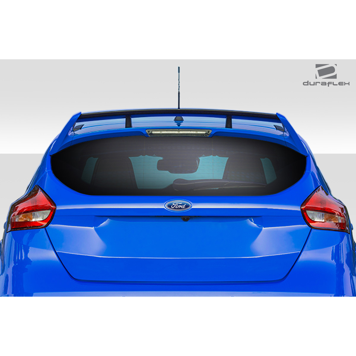 Modify your Ford Focus 2016 with our Exterior/Wings - Rear view of the vehicle at a straight angle