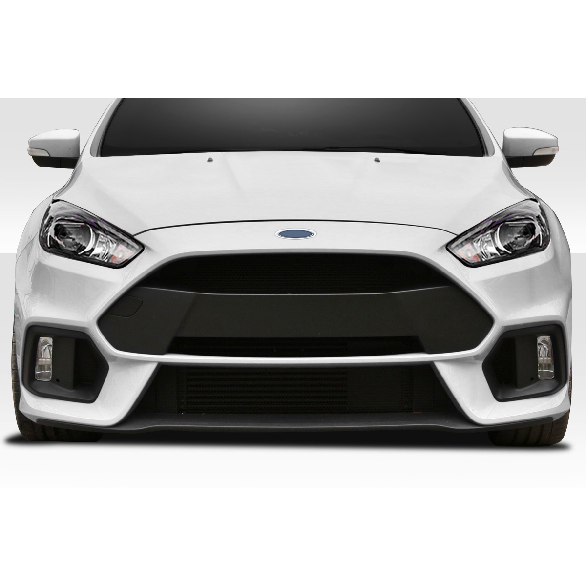 Modify your Ford Focus 2016 with our Exterior/Front Bumpers - Front view of the bumper at eye level